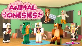 Thumbnail of the Minecraft Bedrock Marketplace product Animal Onesies created by Razzleberries.