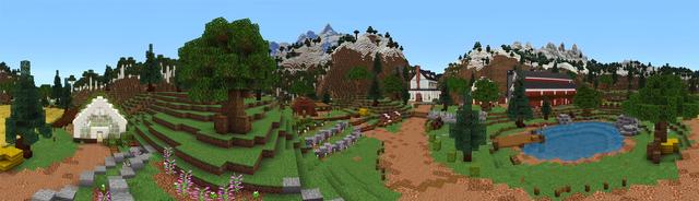 Panorama of the Minecraft Bedrock Marketplace product Animania created by Razzleberries.