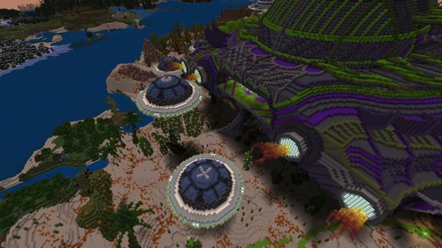 Screenshot of the Minecraft Bedrock Marketplace product Area 51 Alien Invasion created by Razzleberries.