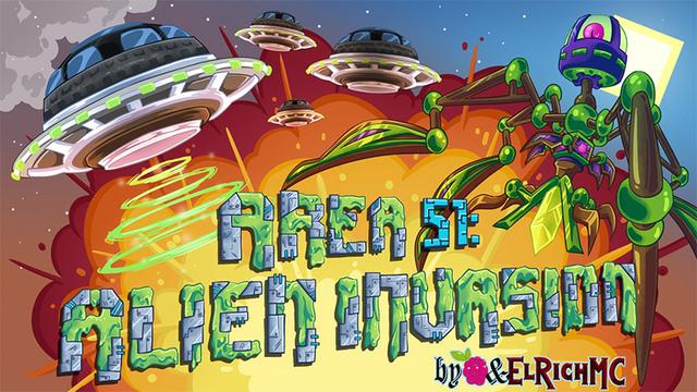 Thumbnail of the Minecraft Bedrock Marketplace product Area 51 Alien Invasion created by Razzleberries.