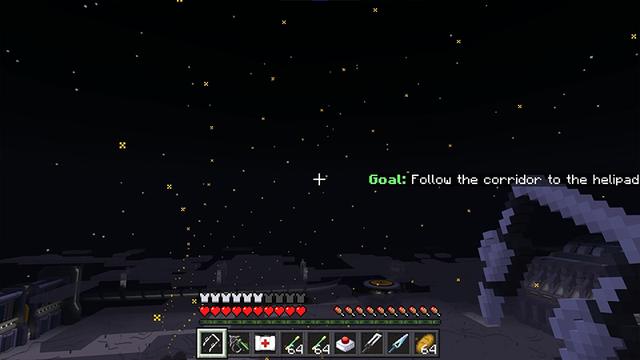 Screenshot of the Minecraft Bedrock Marketplace product Area 51: Rescue Mission created by Razzleberries.