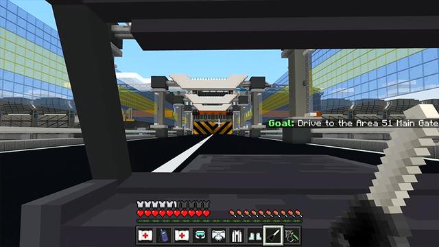 Screenshot of the Minecraft Bedrock Marketplace product Area 51: Rescue Mission created by Razzleberries.