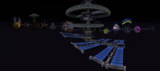 Panorama of the Minecraft Bedrock Marketplace product Astrolink Survival created by Razzleberries.