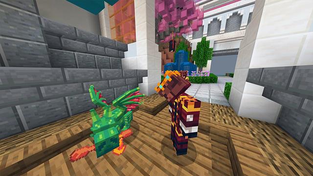 Screenshot of the Minecraft Bedrock Marketplace product Baby Dragons created by Razzleberries.