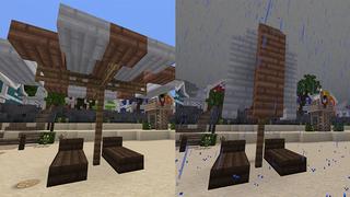Screenshot of the Minecraft Bedrock Marketplace product Beach Bonfire created by Razzleberries.