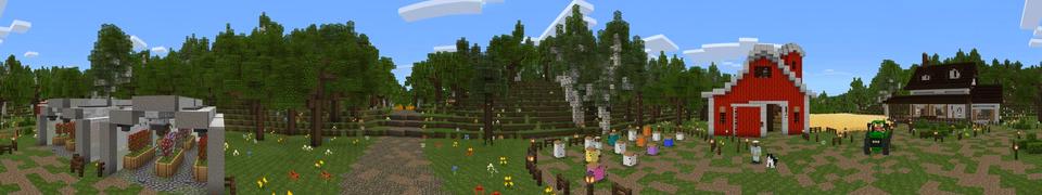 Panorama of the Minecraft Bedrock Marketplace product Bees! created by Razzleberries.