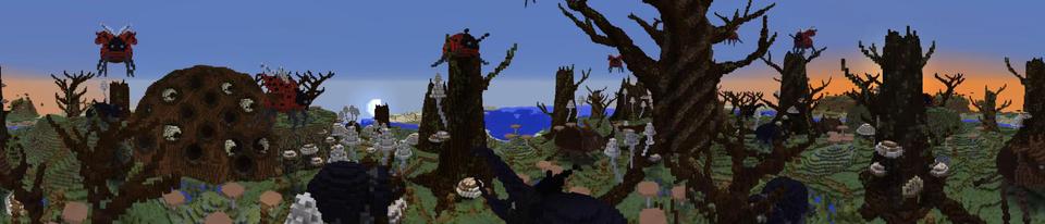 Panorama of the Minecraft Bedrock Marketplace product Beetle Grove created by Razzleberries.