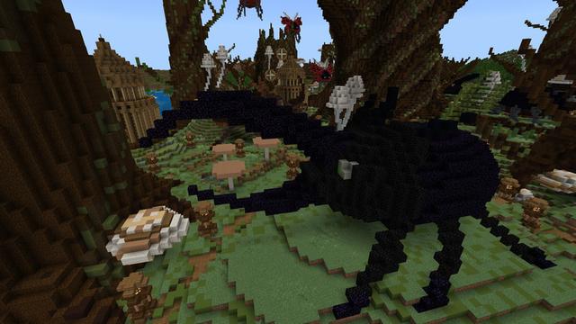 Screenshot of the Minecraft Bedrock Marketplace product Beetle Grove created by Razzleberries.