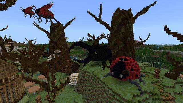 Screenshot of the Minecraft Bedrock Marketplace product Beetle Grove created by Razzleberries.