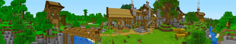 Panorama of the Minecraft Bedrock Marketplace product Better Villages created by Razzleberries.