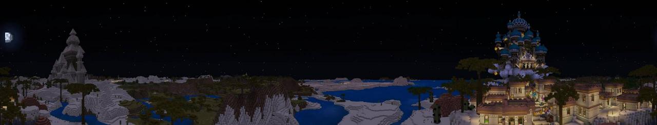 Panorama of the Minecraft Bedrock Marketplace product Bhagaur: the Dream Clouds created by Razzleberries.