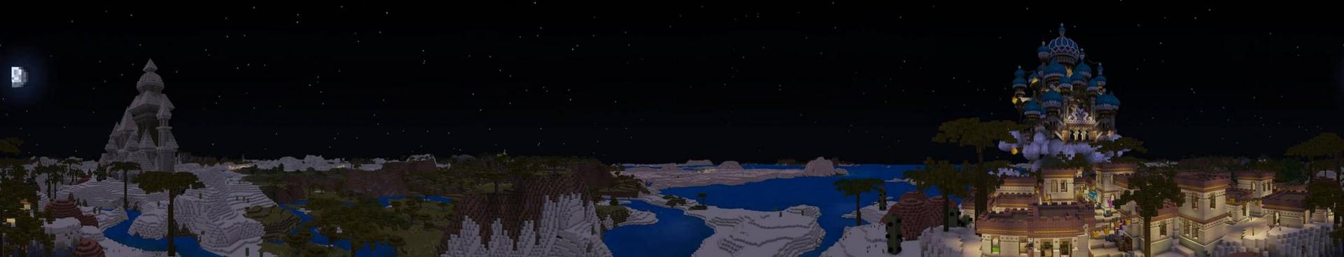 Panorama of the Minecraft Bedrock Marketplace product Bhagaur: the Dream Clouds created by Razzleberries.
