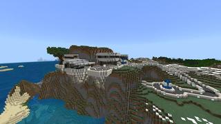 Screenshot of the Minecraft Bedrock Marketplace product Billionaire Cliffside Mansion created by Razzleberries.