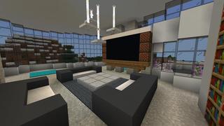 Screenshot of the Minecraft Bedrock Marketplace product Billionaire Cliffside Mansion created by Razzleberries.