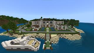 Screenshot of the Minecraft Bedrock Marketplace product Billionaire Forest Estate created by Razzleberries.