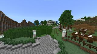 Screenshot of the Minecraft Bedrock Marketplace product Billionaire Forest Estate created by Razzleberries.