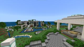 Screenshot of the Minecraft Bedrock Marketplace product Billionaire Forest Estate created by Razzleberries.