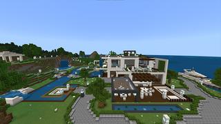 Screenshot of the Minecraft Bedrock Marketplace product Billionaire Forest Estate created by Razzleberries.