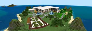 Panorama of the Minecraft Bedrock Marketplace product Billionaire Vacation Island created by Razzleberries.