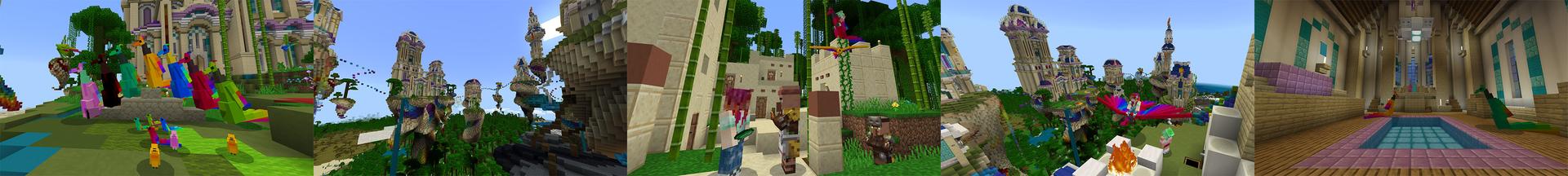 Panorama of the Minecraft Bedrock Marketplace product Birds of Paradise created by Razzleberries.
