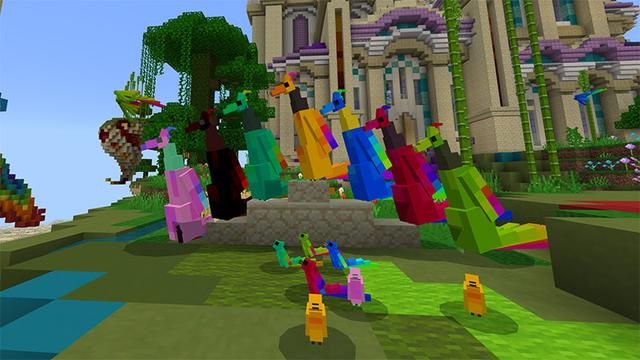 Screenshot of the Minecraft Bedrock Marketplace product Birds of Paradise created by Razzleberries.