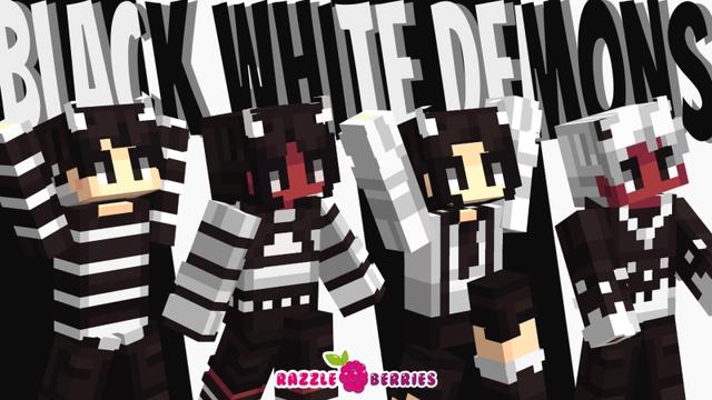 Thumbnail of the Minecraft Bedrock Marketplace product Black White Demons created by Razzleberries.