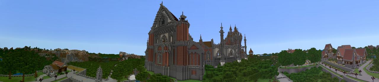 Panorama of the Minecraft Bedrock Marketplace product Blan Arena created by Razzleberries.