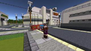 Screenshot of the Minecraft Bedrock Marketplace product Blaster Weapons created by Razzleberries.