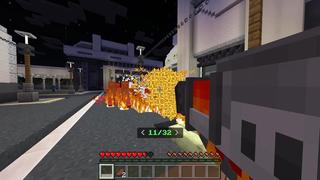 Screenshot of the Minecraft Bedrock Marketplace product Blaster Weapons created by Razzleberries.