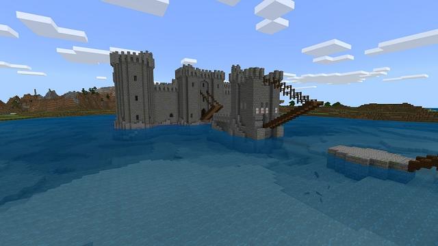 Screenshot of the Minecraft Bedrock Marketplace product Bodiam Castle created by Razzleberries.