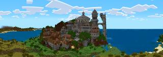 Panorama of the Minecraft Bedrock Marketplace product Brawlyn Castle created by Razzleberries.