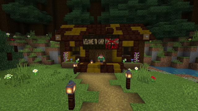 Screenshot of the Minecraft Bedrock Marketplace product Camp Fear created by Razzleberries.