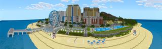 Panorama of the Minecraft Bedrock Marketplace product Car City created by Razzleberries.