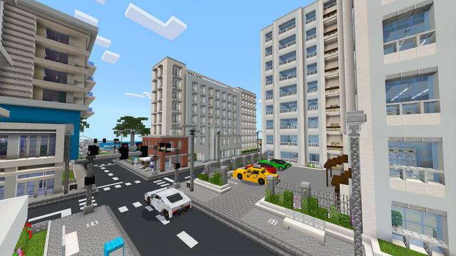 Screenshot of the Minecraft Bedrock Marketplace product Car City created by Razzleberries.