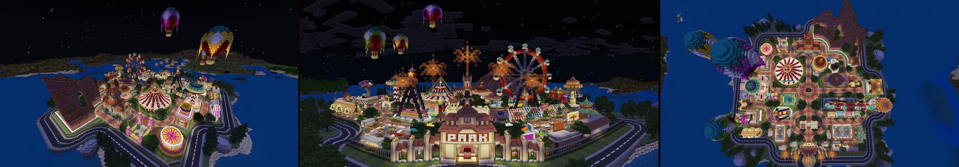 Panorama of the Minecraft Bedrock Marketplace product Carnival created by Razzleberries.
