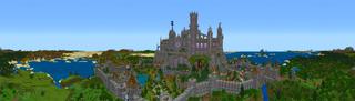 Panorama of the Minecraft Bedrock Marketplace product Castle of Dranuvia created by Razzleberries.
