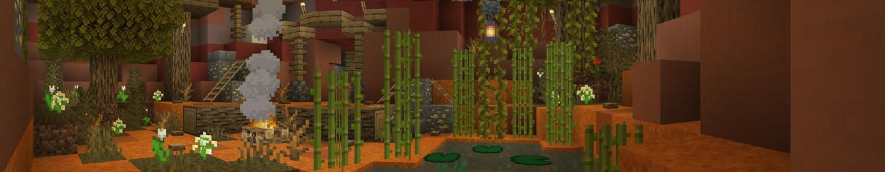 Panorama of the Minecraft Bedrock Marketplace product Caveblock created by Razzleberries.