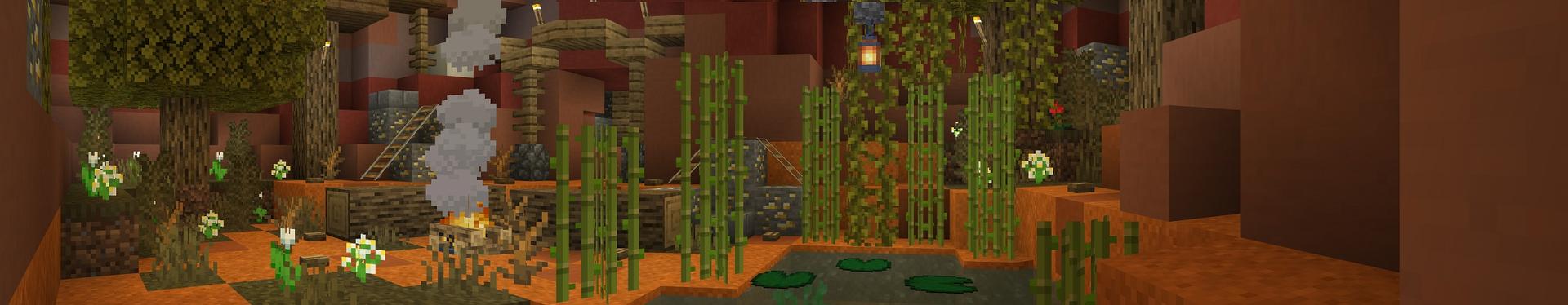 Panorama of the Minecraft Bedrock Marketplace product Caveblock created by Razzleberries.