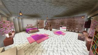 Screenshot of the Minecraft Bedrock Marketplace product Cherry Blossom Castle created by Razzleberries.