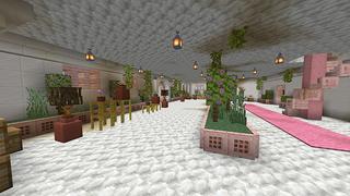 Screenshot of the Minecraft Bedrock Marketplace product Cherry Blossom Castle created by Razzleberries.