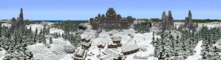 Panorama of the Minecraft Bedrock Marketplace product City of Seishin created by Razzleberries.