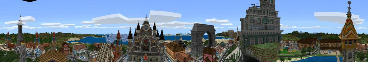Panorama of the Minecraft Bedrock Marketplace product City Police created by Razzleberries.