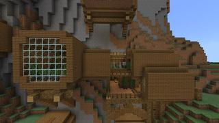 Screenshot of the Minecraft Bedrock Marketplace product Cliffside Barrel Base created by Razzleberries.