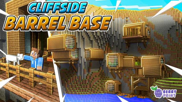 Thumbnail of the Minecraft Bedrock Marketplace product Cliffside Barrel Base created by Razzleberries.