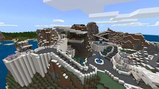 Screenshot of the Minecraft Bedrock Marketplace product Cliffside Mansions created by Razzleberries.
