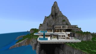 Screenshot of the Minecraft Bedrock Marketplace product Cliffside Millionaire Estate created by Razzleberries.