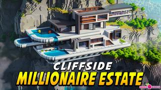Thumbnail of the Minecraft Bedrock Marketplace product Cliffside Millionaire Estate created by Razzleberries.