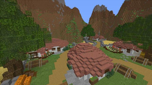 Screenshot of the Minecraft Bedrock Marketplace product Cottage Town created by Razzleberries.