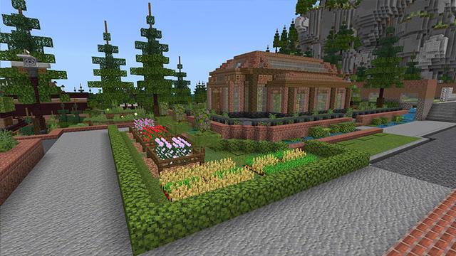 Screenshot of the Minecraft Bedrock Marketplace product Cozy Pine Mansion created by Razzleberries.