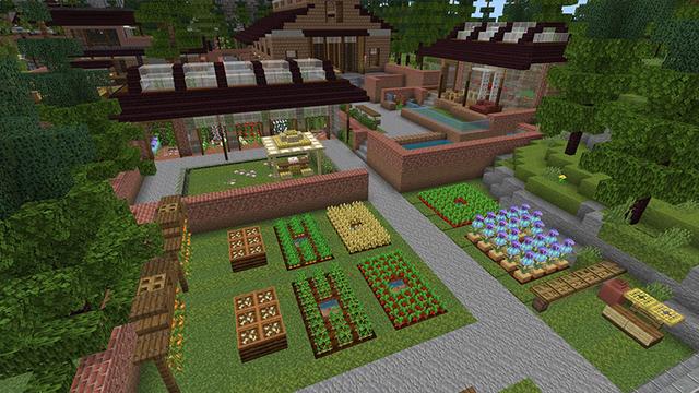 Screenshot of the Minecraft Bedrock Marketplace product Cozy Pine Mansion created by Razzleberries.